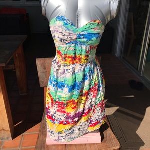 Playful wrap dress with multicolor print